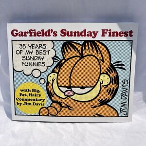 Garfield's Sunday Finest 35 Years My Best Funnies Jim Davis PB Book Orange Cat